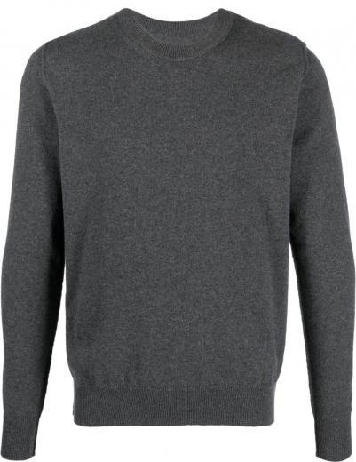 grey cashmere crewneck jumper