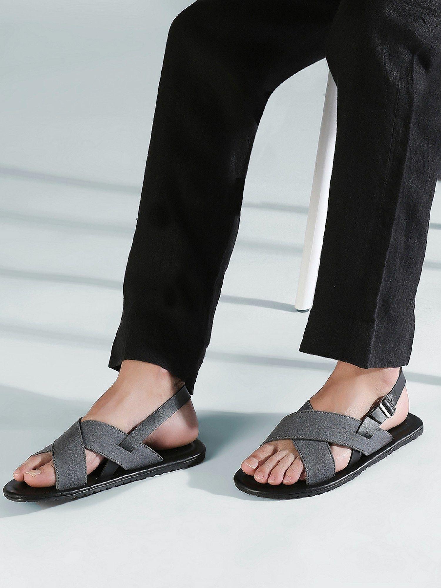 grey casual sandals