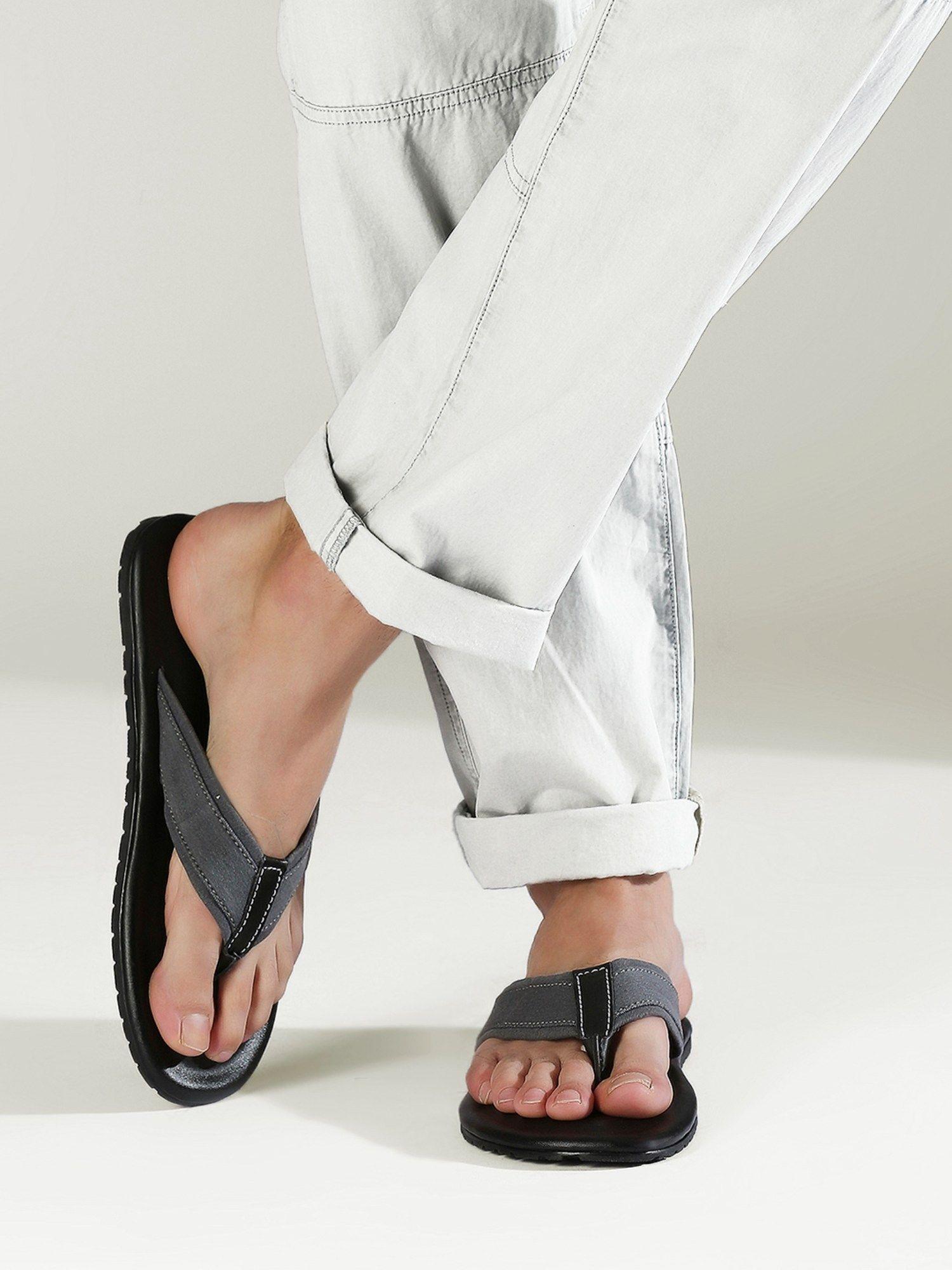 grey casual sandals
