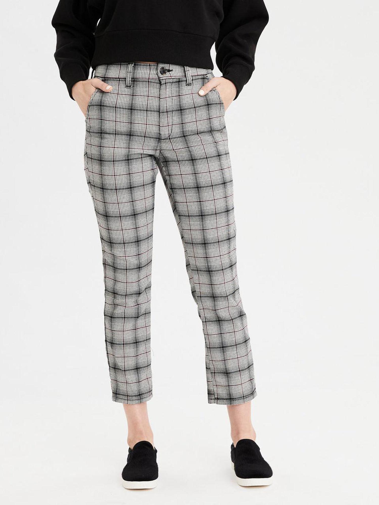 grey checkered pants