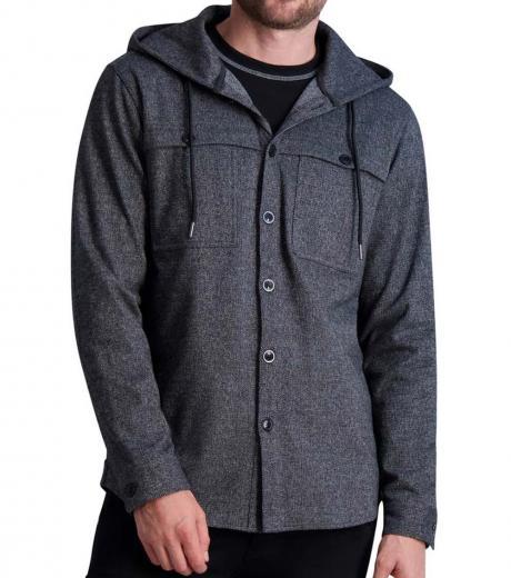grey classic hooded shirt jacket