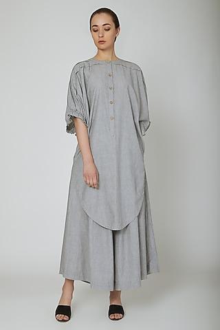 grey cotton long tunic