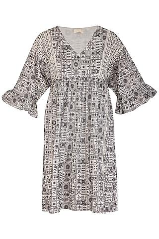 grey embroidered broderie tunic