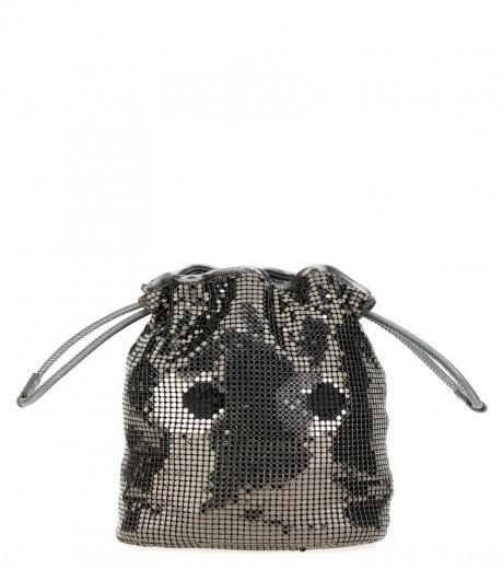 grey eye mesh drawstring pouch