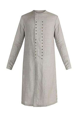 grey flat neck kurta