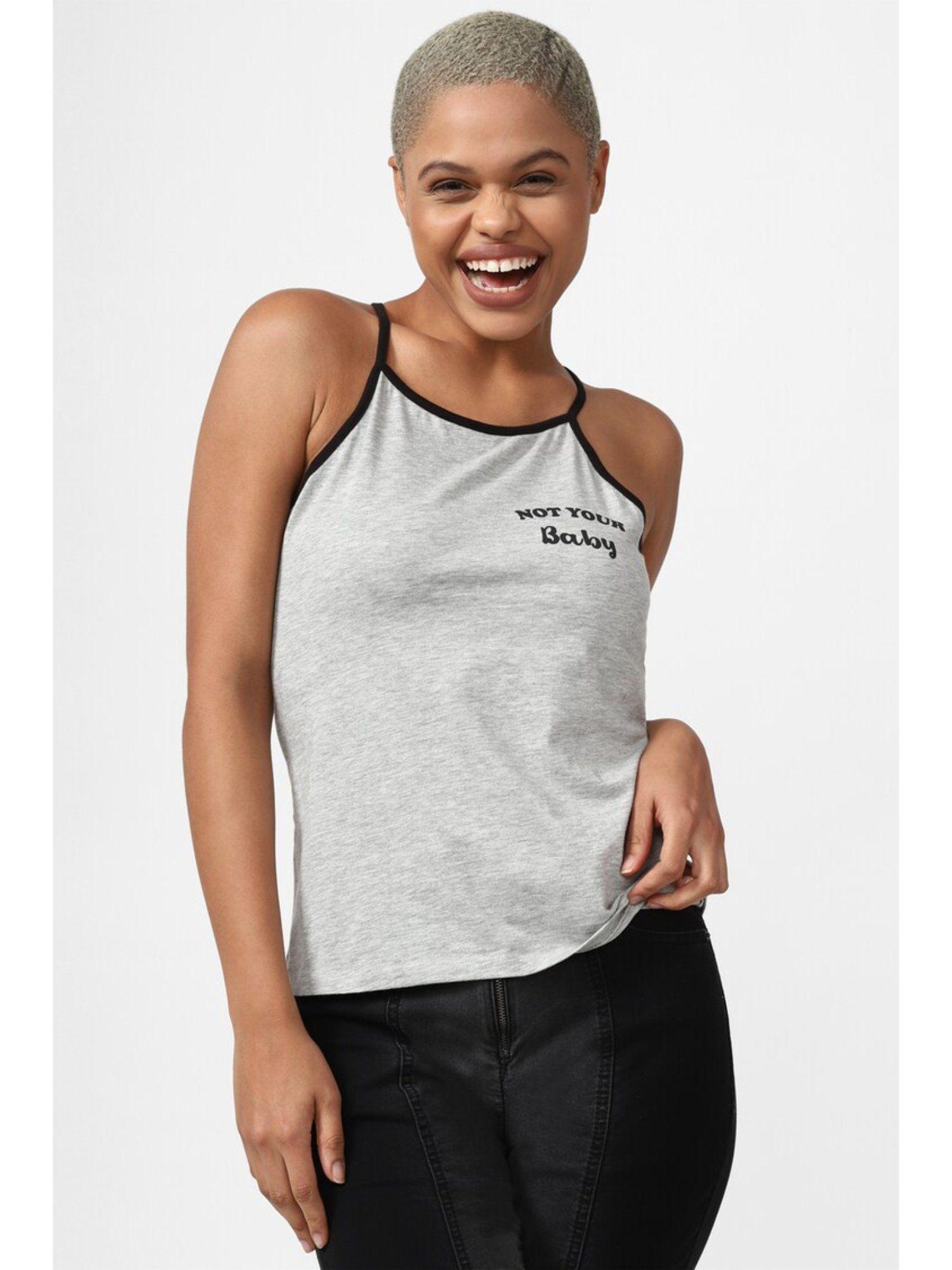 grey graphic camisole