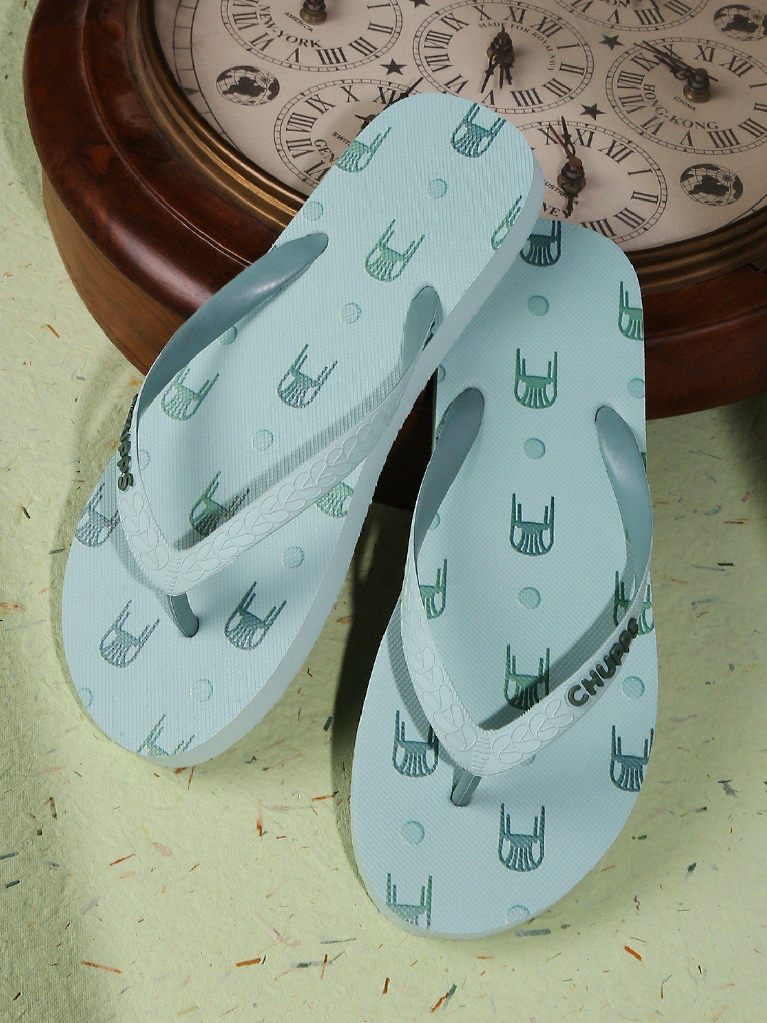 grey graphic indian impressions rubber flipflops