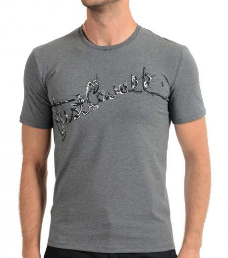 grey graphic print t-shirt