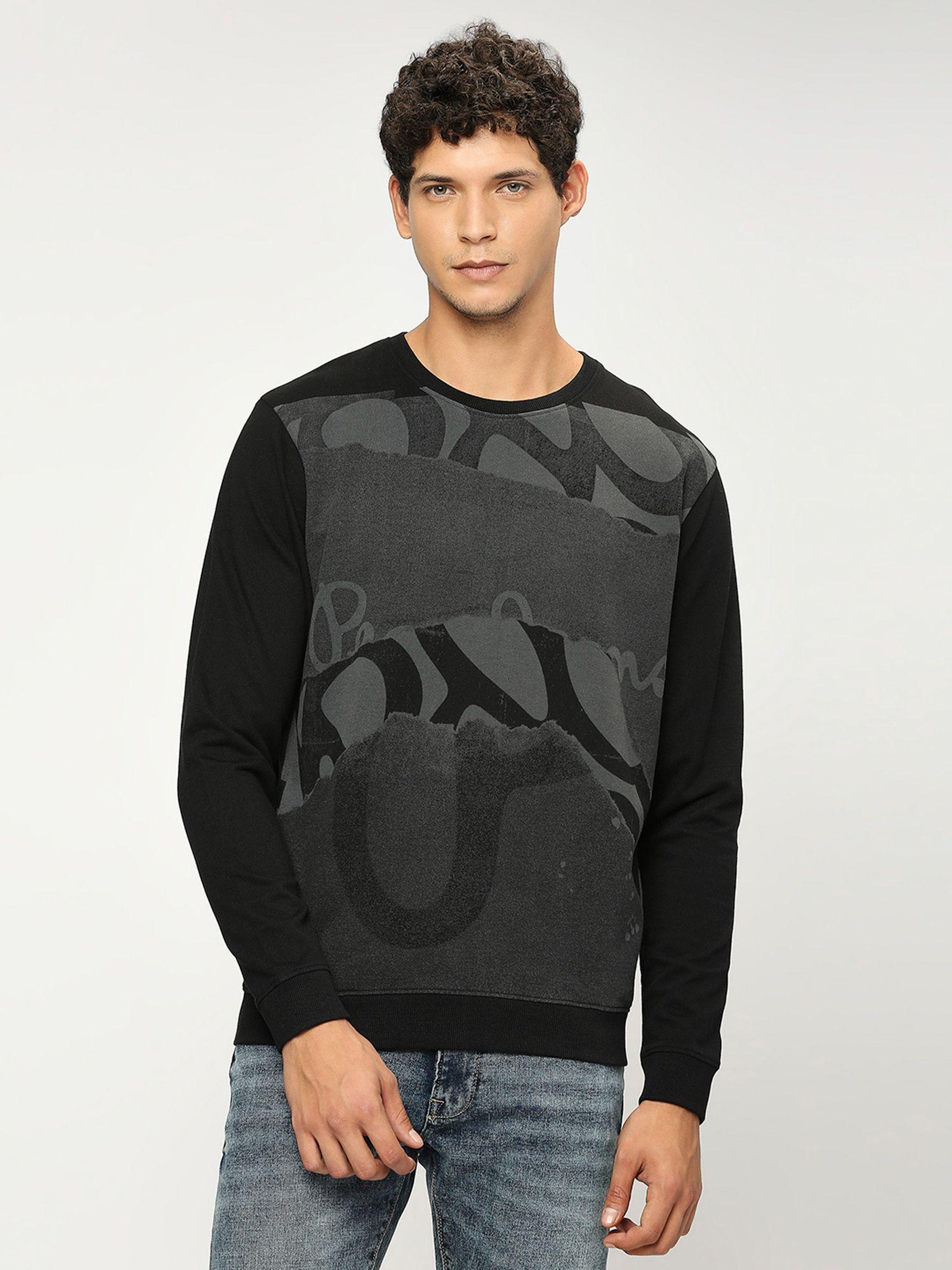 grey graphic printed sweatshirt