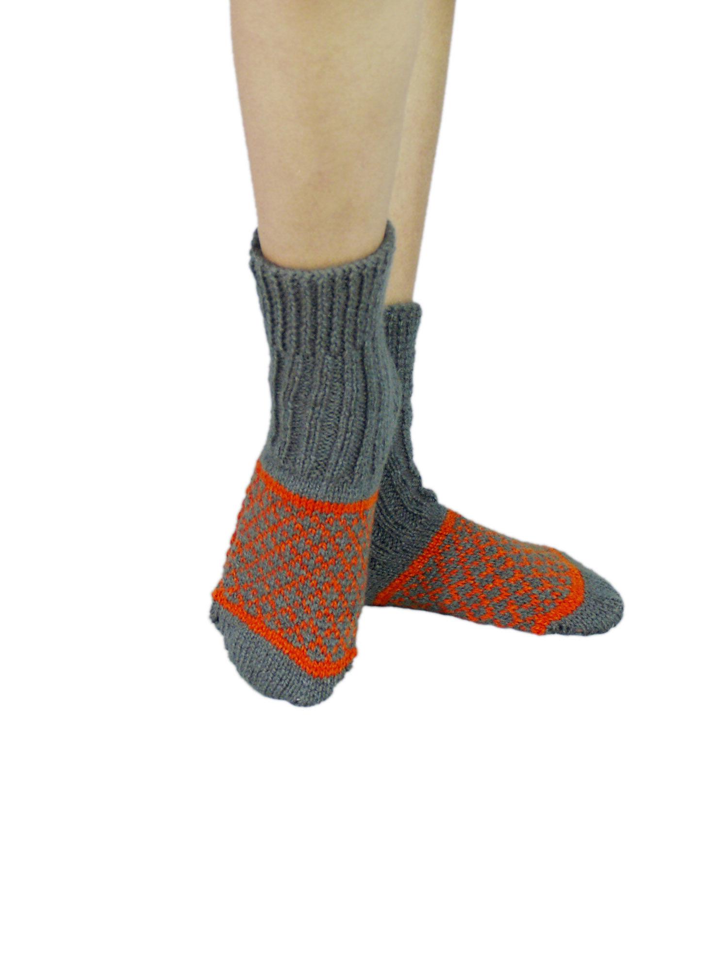 grey handknitted woolen grey kullu socks