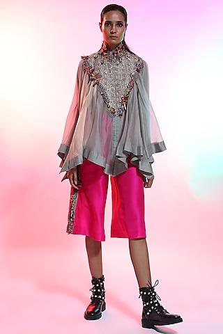 grey jaal embroidered tunic