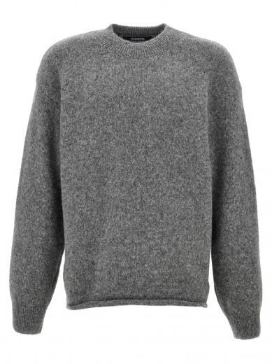 grey jacquemus logo sweater