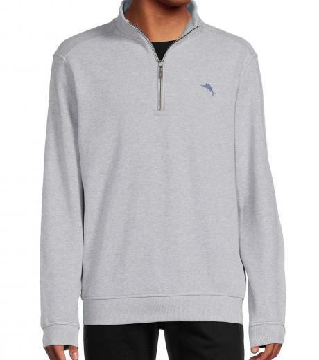 grey logo laid back pullover