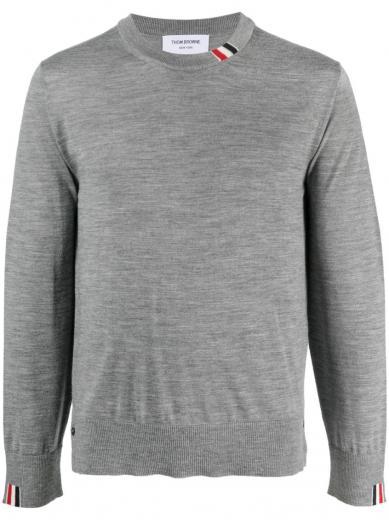 grey logo patch jumper