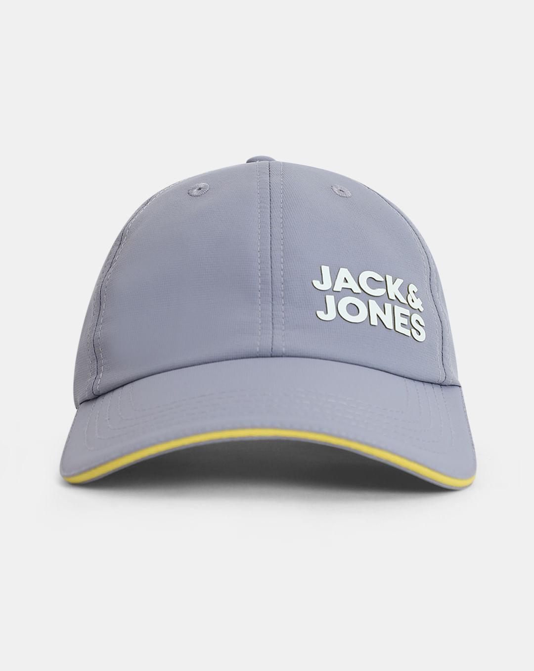 grey logo print activewear cap