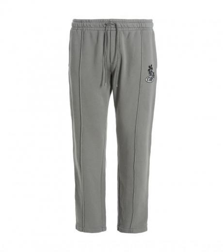 grey logo print joggers