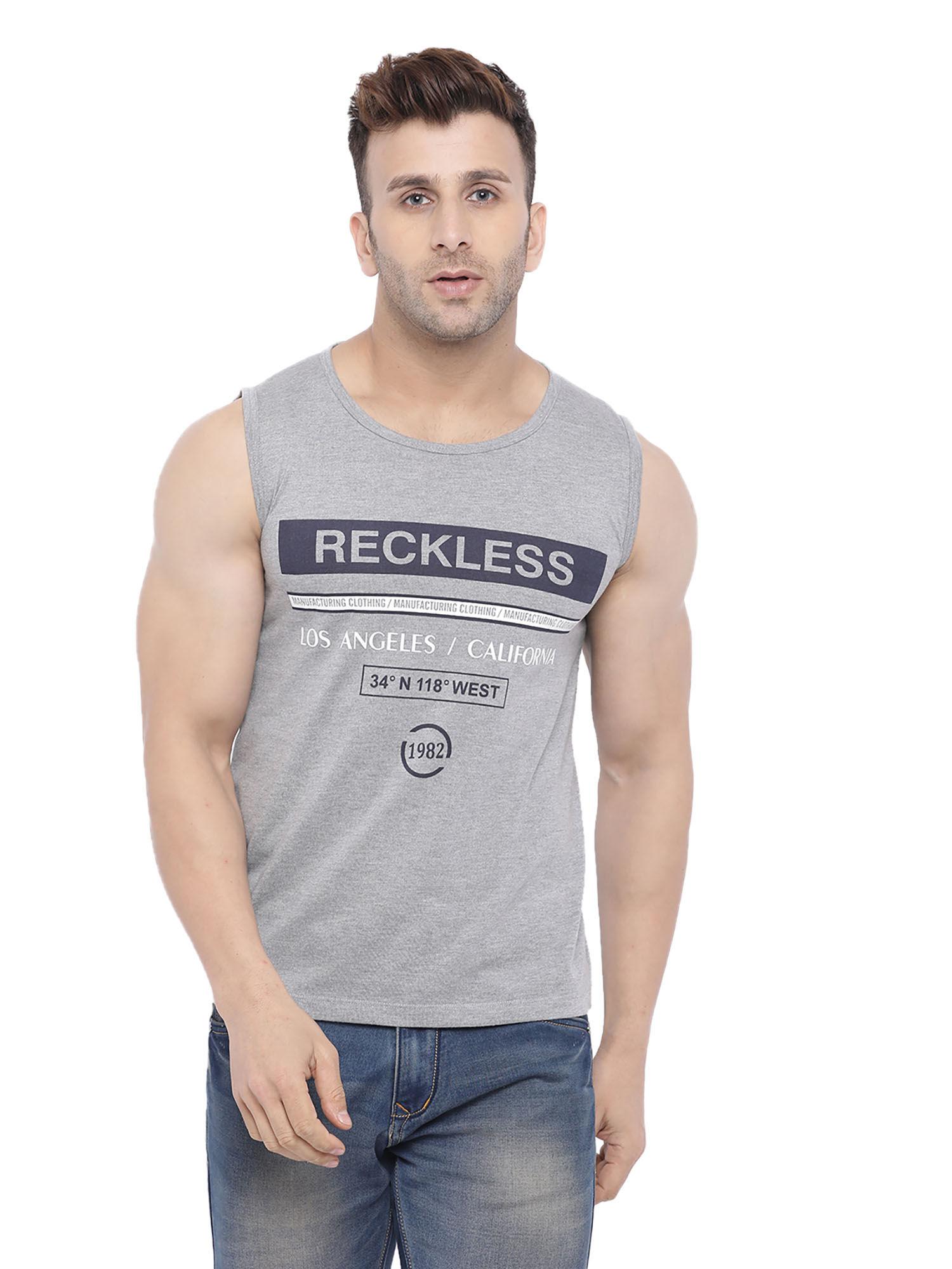 grey men gym tank tops grey