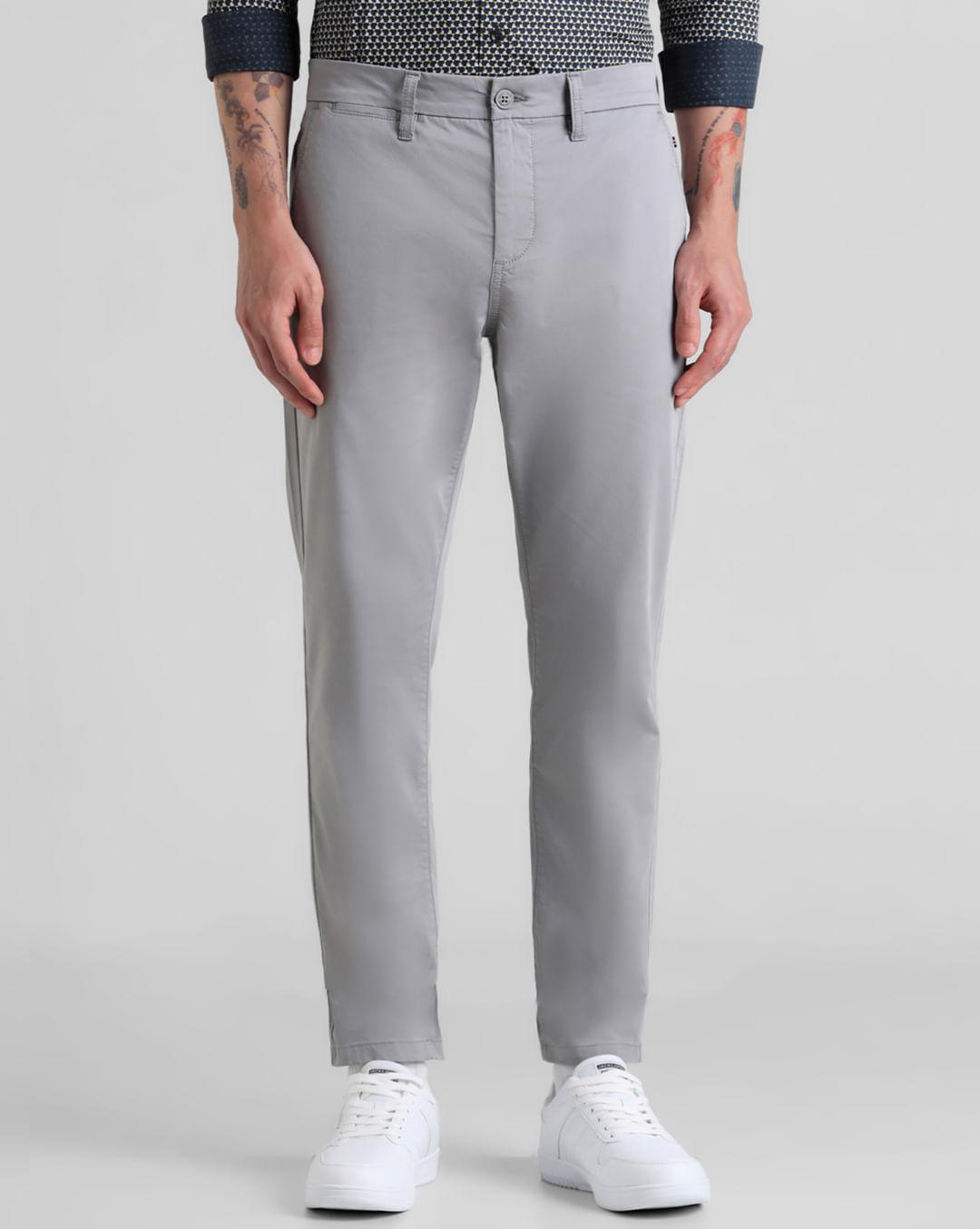 grey mid rise overdyed pants