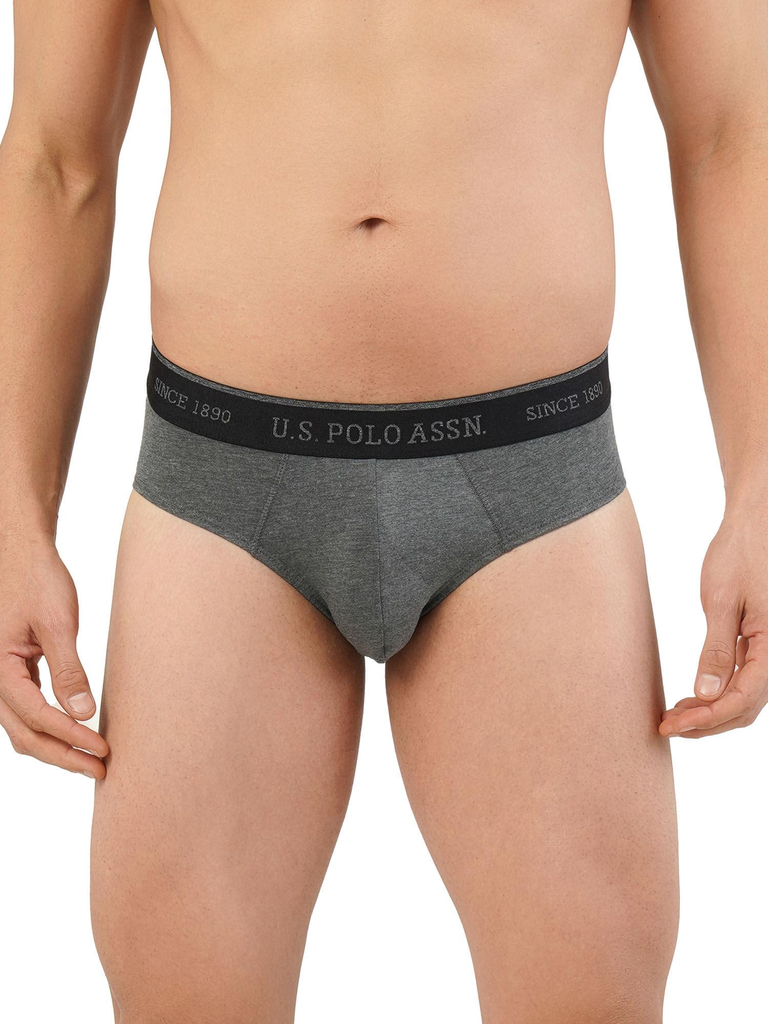 grey mid rise solid premium brief grey