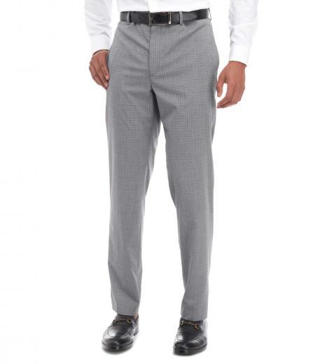 grey mini windowpane print pants
