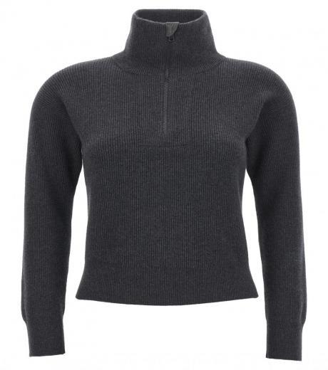 grey monile half zip sweater