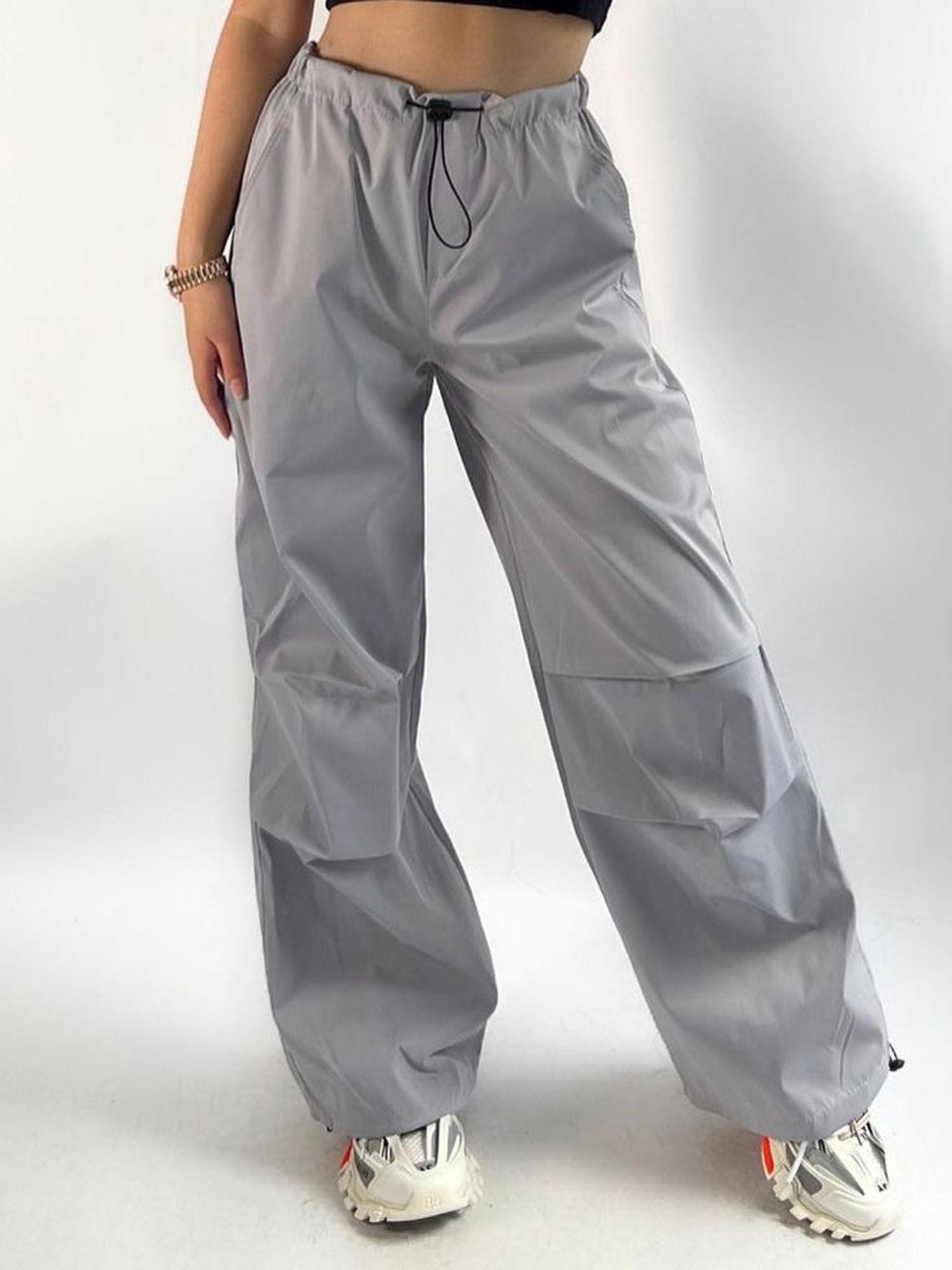 grey oversized parachute pant