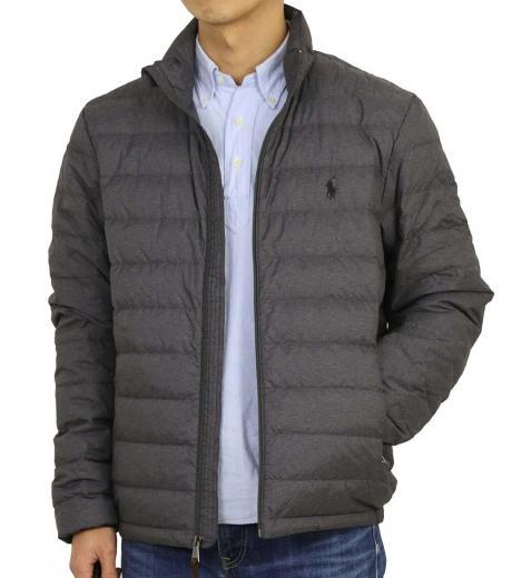 grey packable down puffer jacket