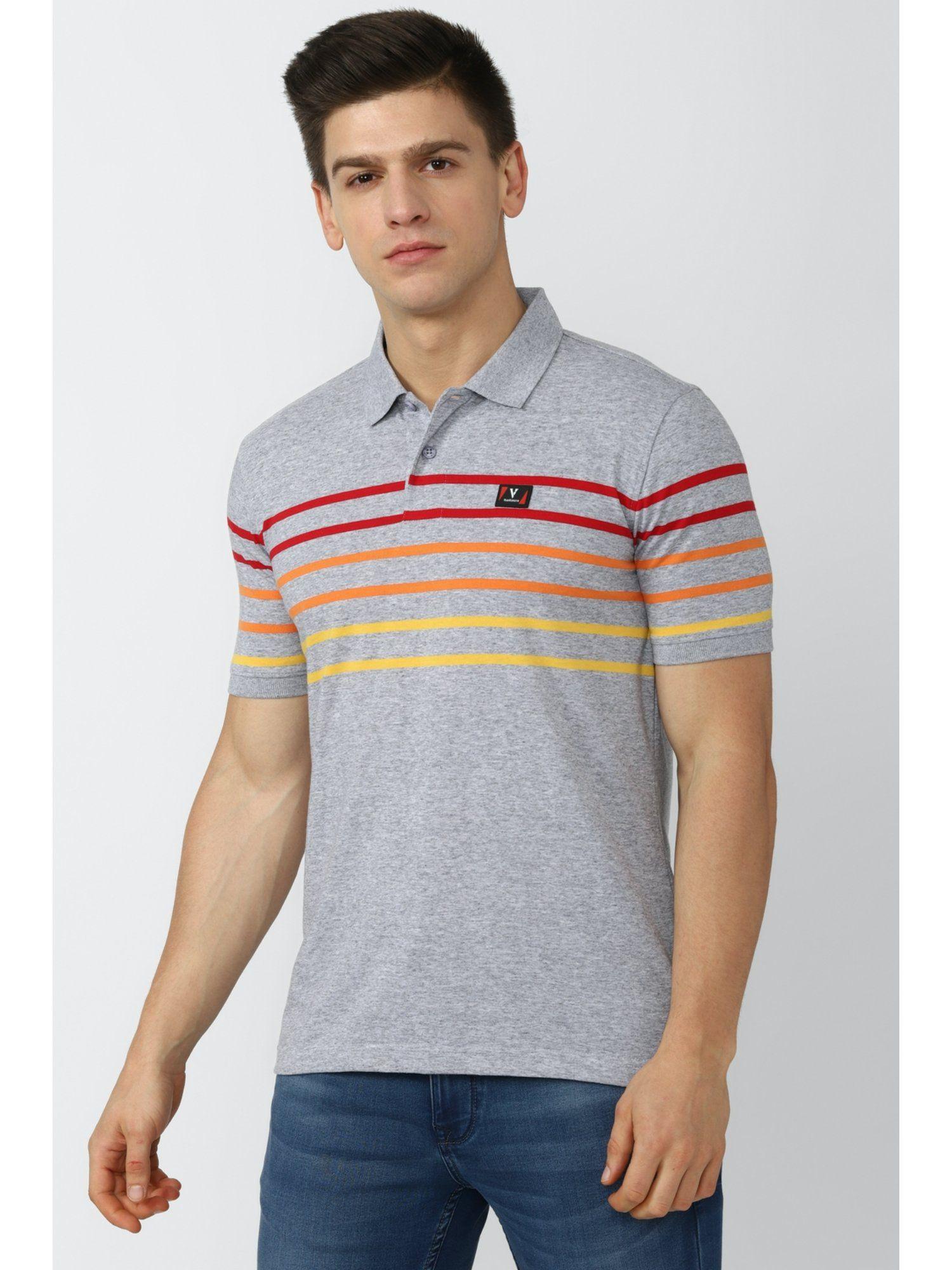 grey polo t-shirt