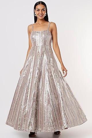 grey sequins glittery dress