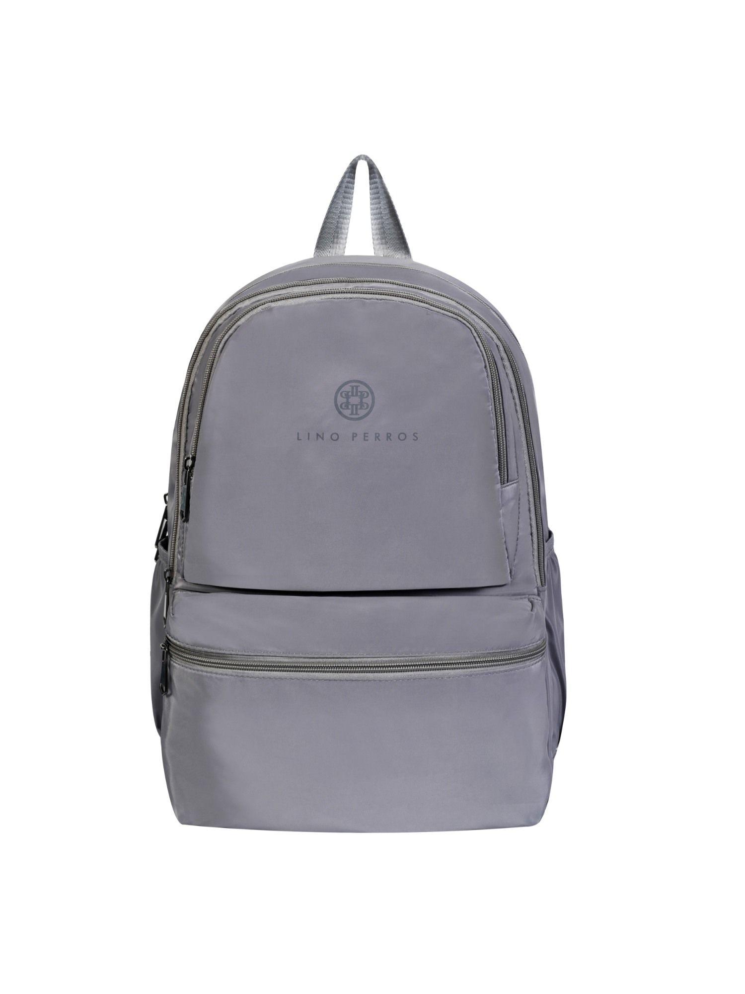 grey solid backpack