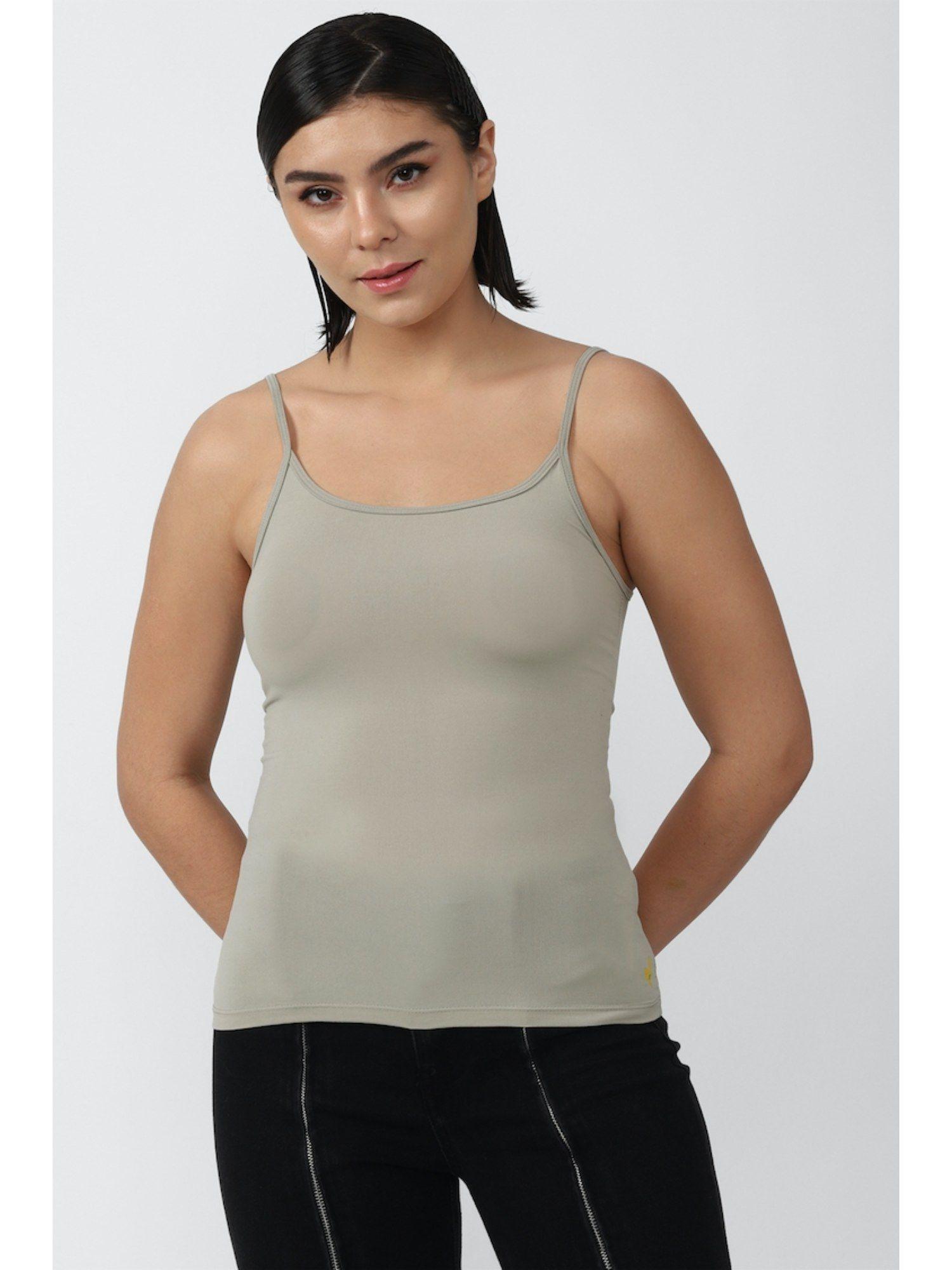 grey solid camisole