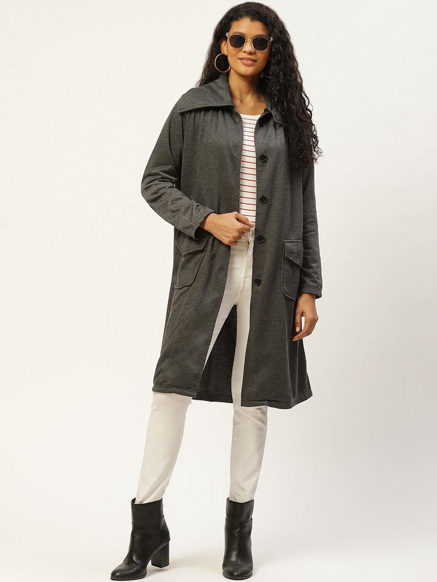 grey solid coat