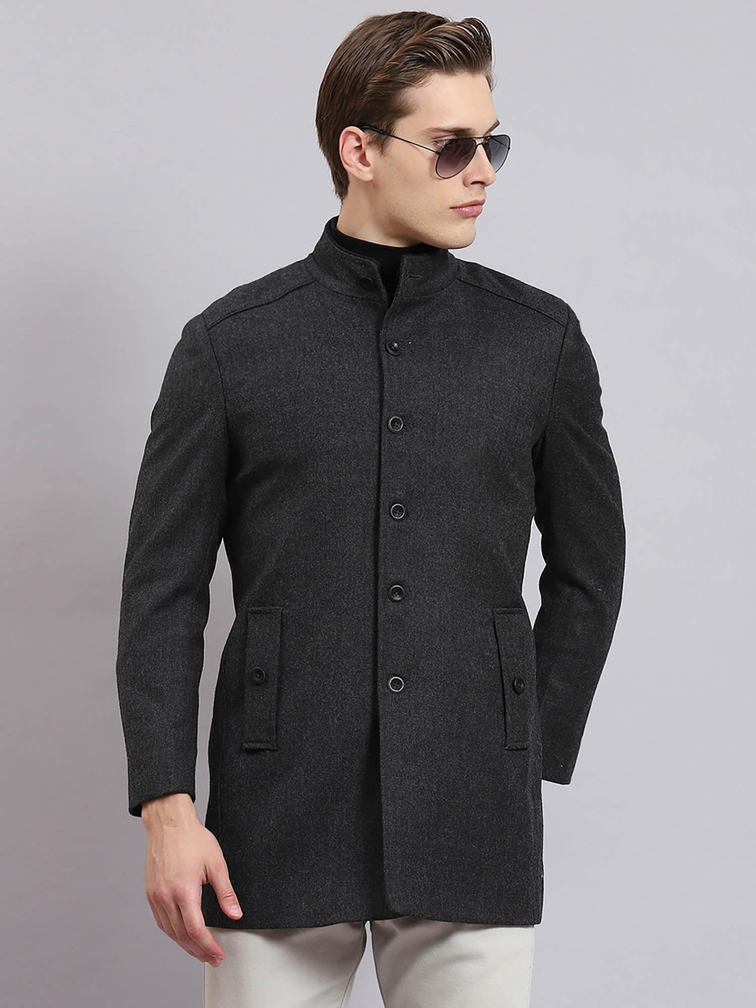 grey solid coat
