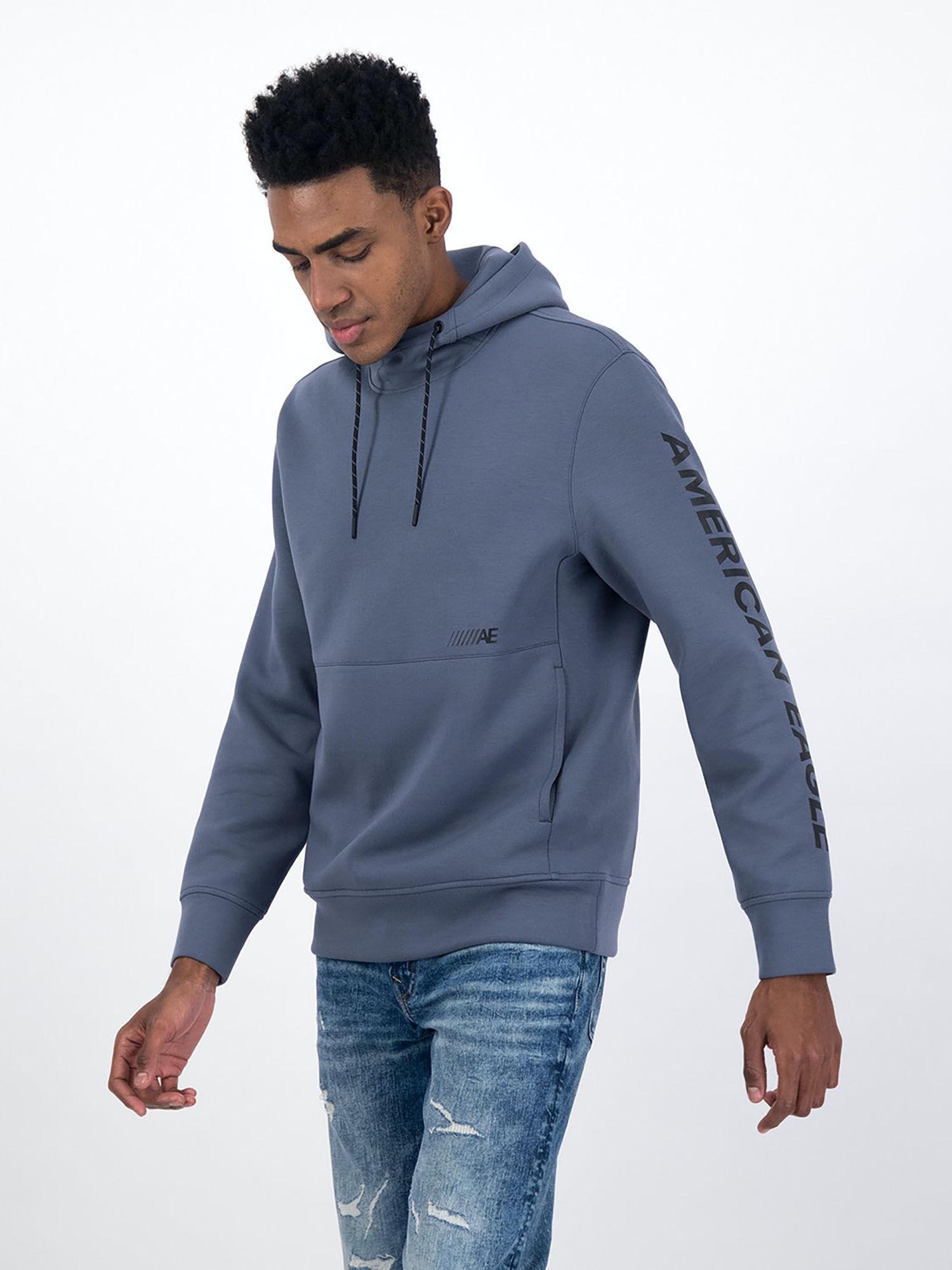 grey solid hoodie