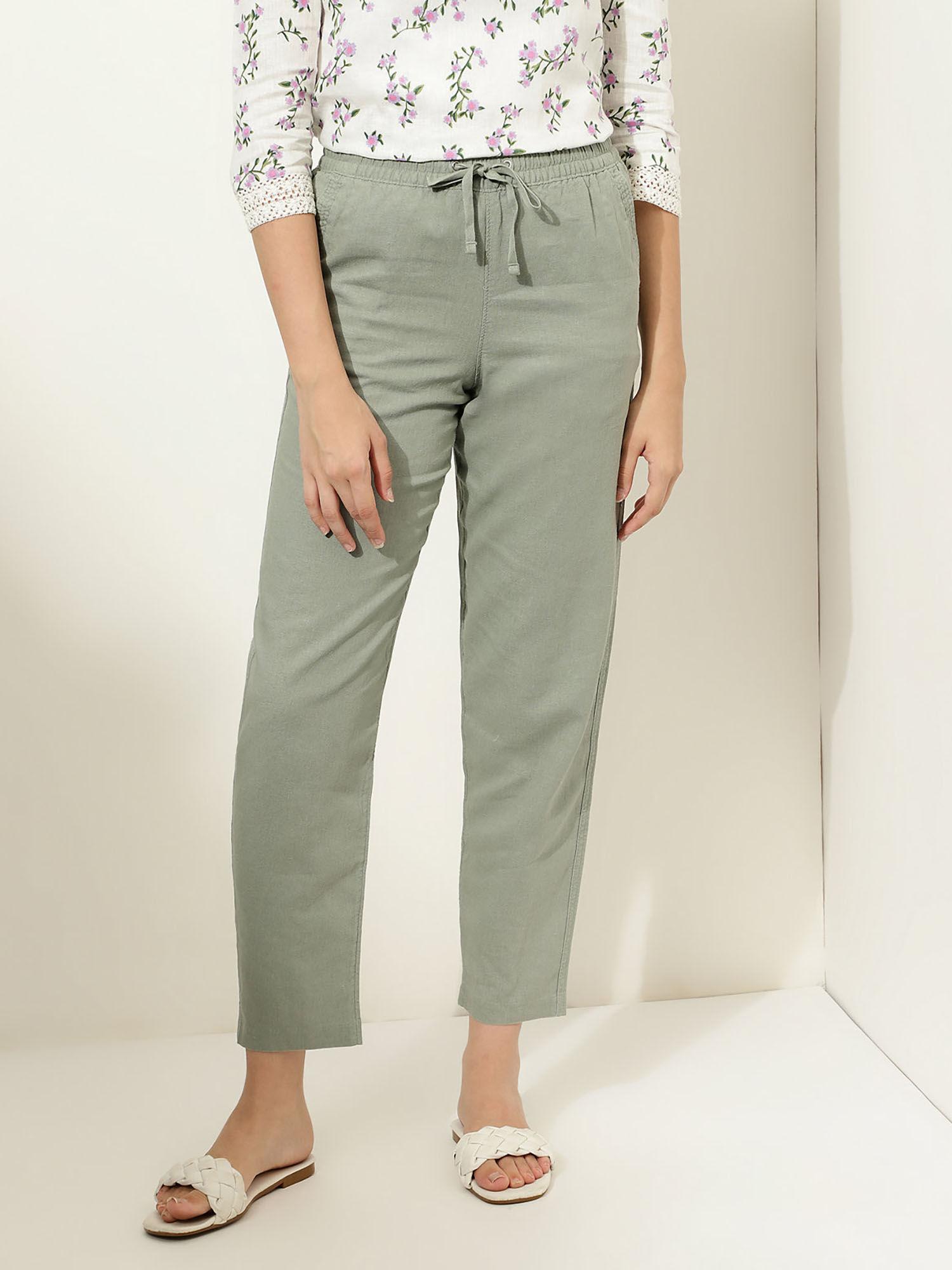 grey solid pant