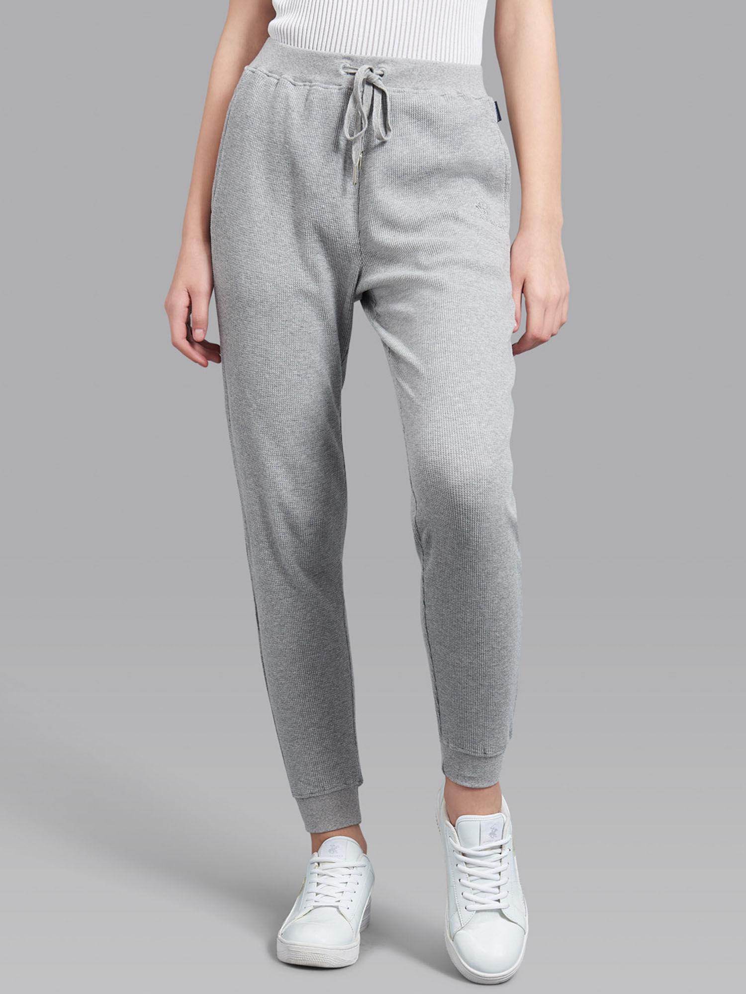 grey solid pants