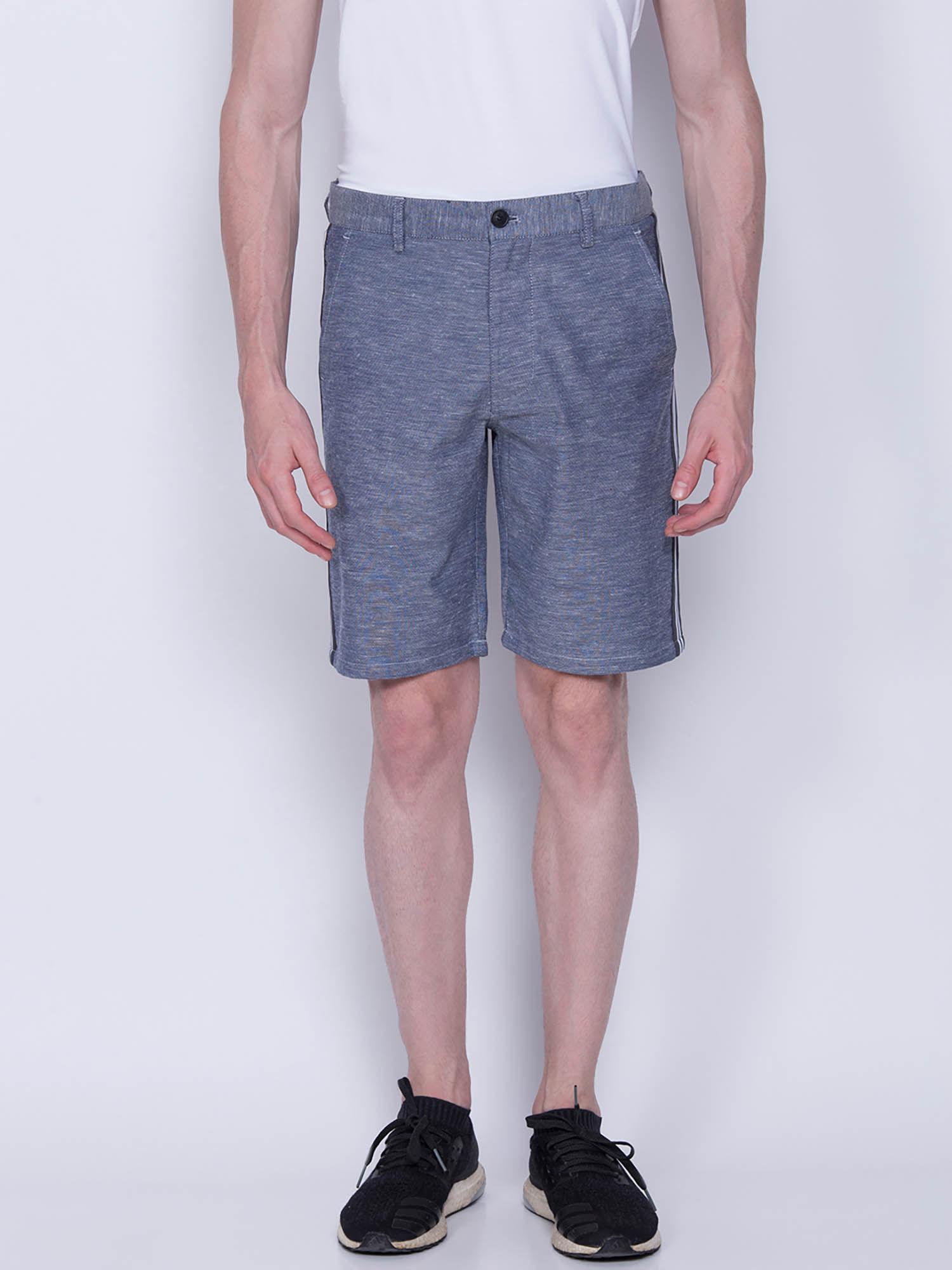 grey solid shorts