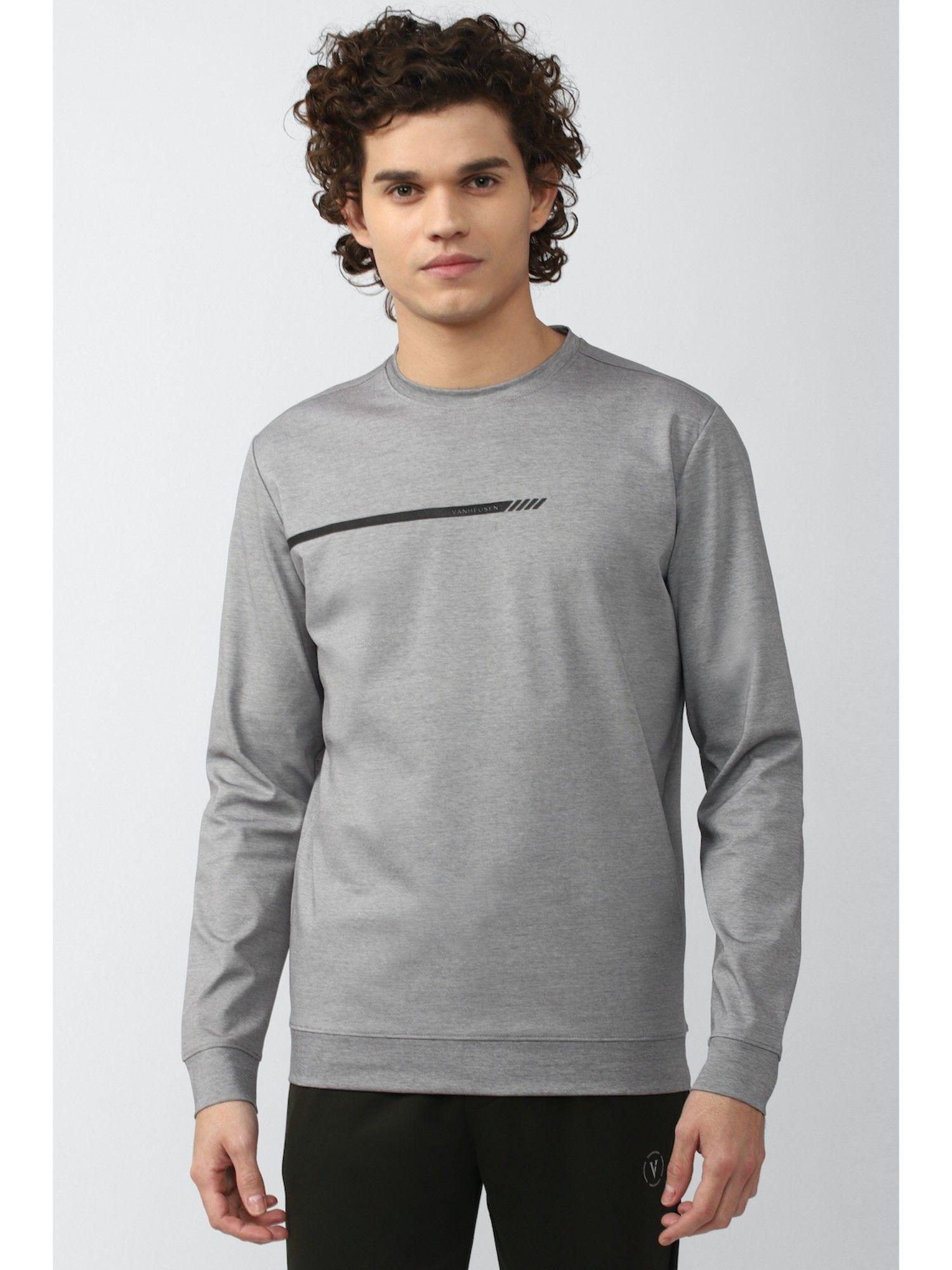 grey solid sweatshirt