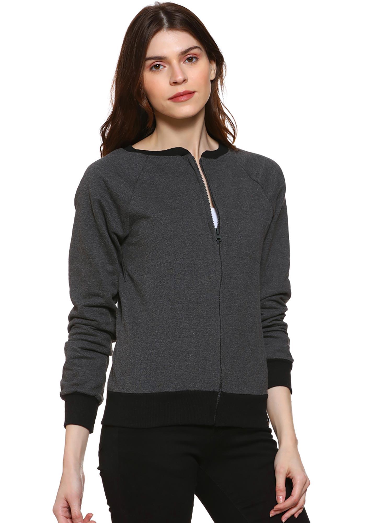 grey solid sweatshirt