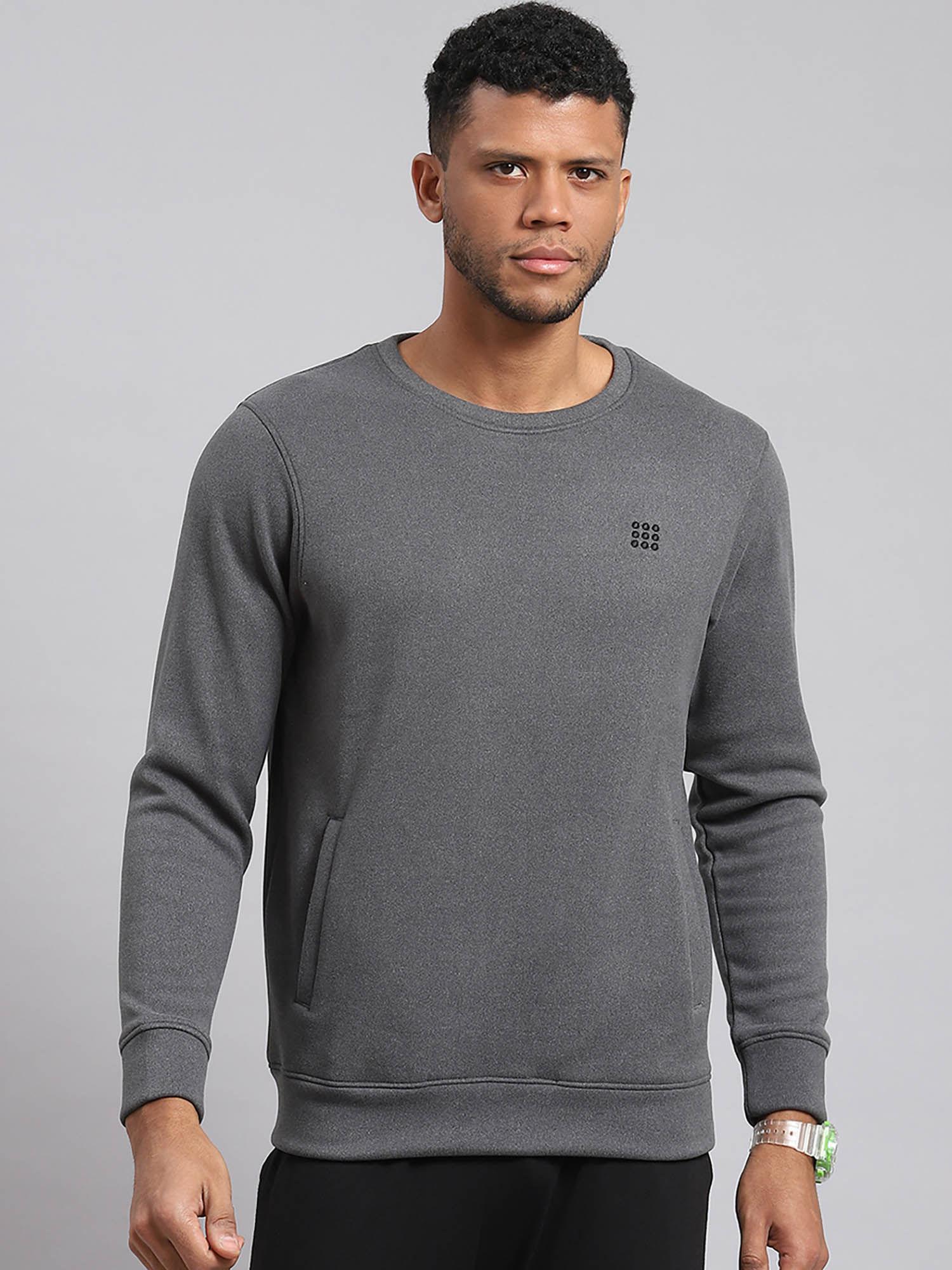 grey solid sweatshirt