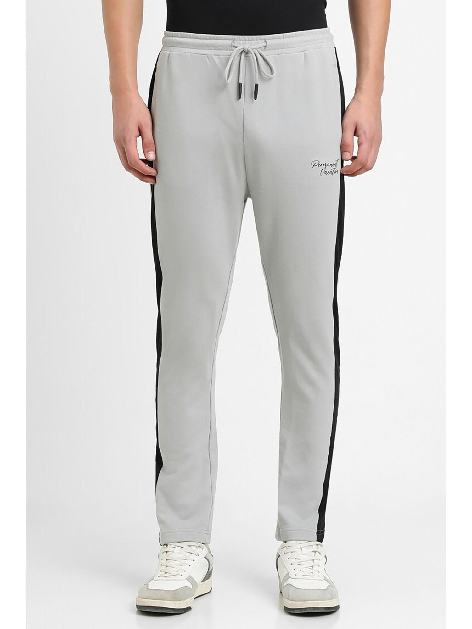 grey solid track pant
