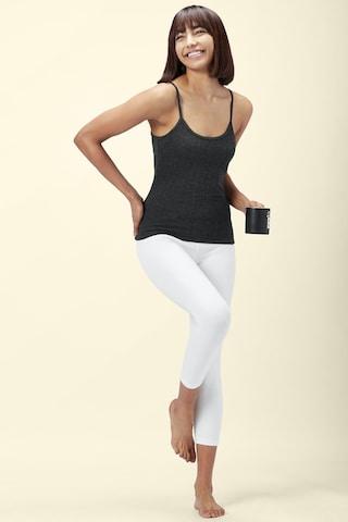 grey solid women slim fit camisole