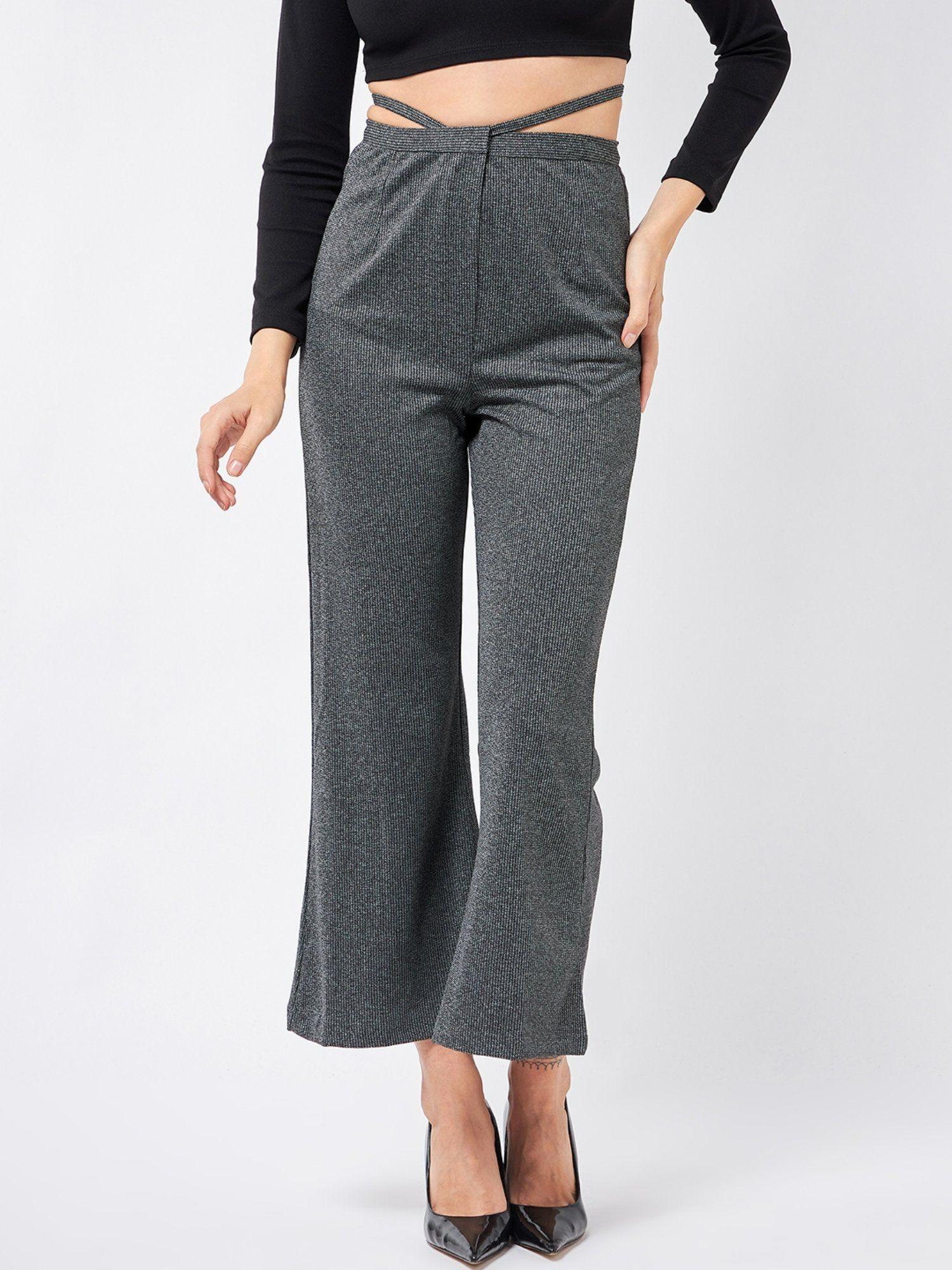 grey stretchable pants