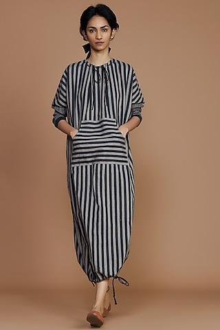 grey striped dress