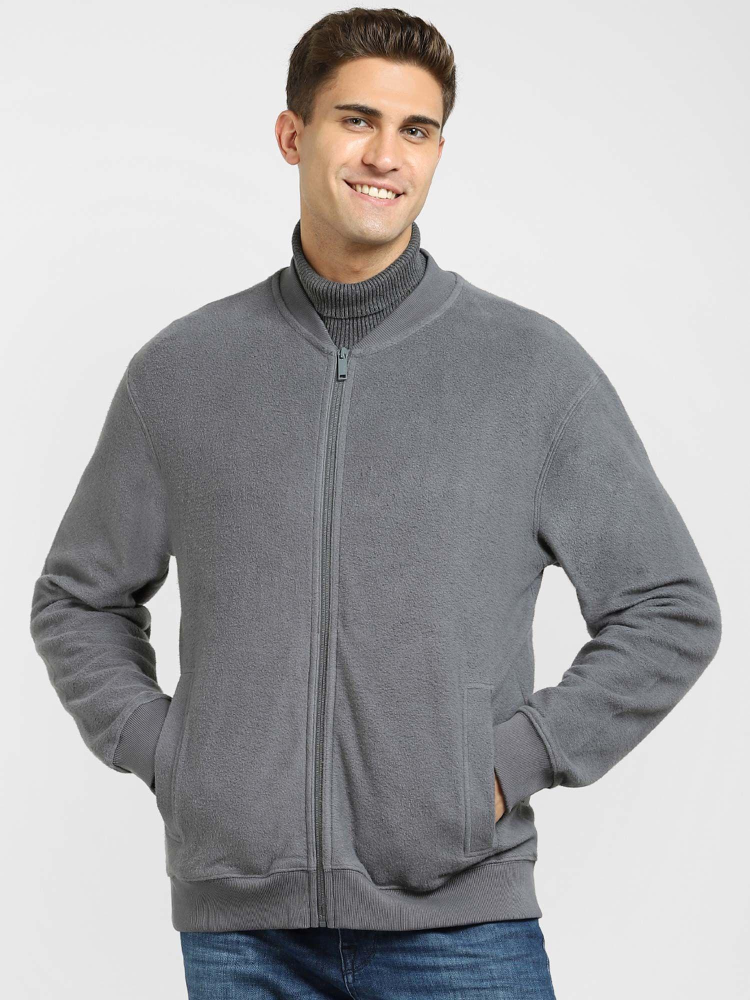 grey sweat jacket