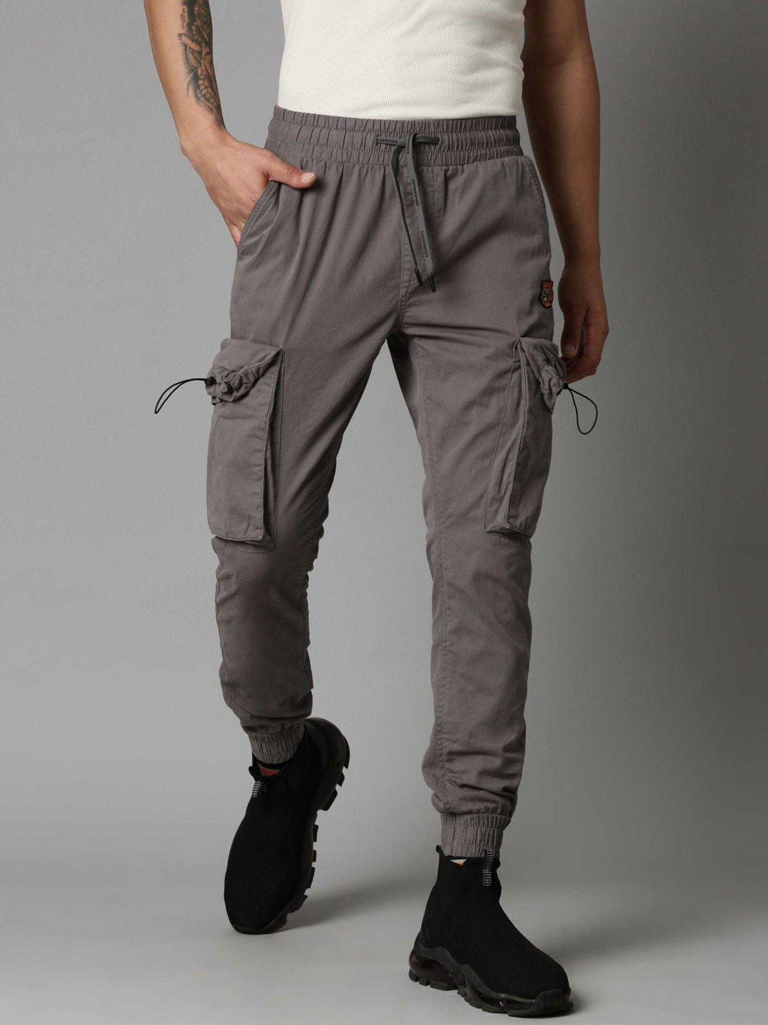 grey taika slim fit cargo jogger