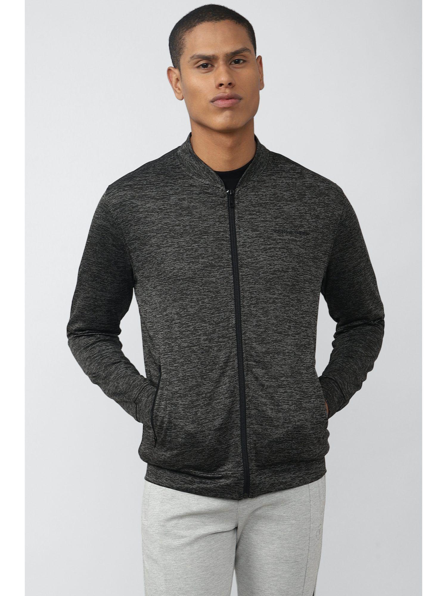 grey textured jacket