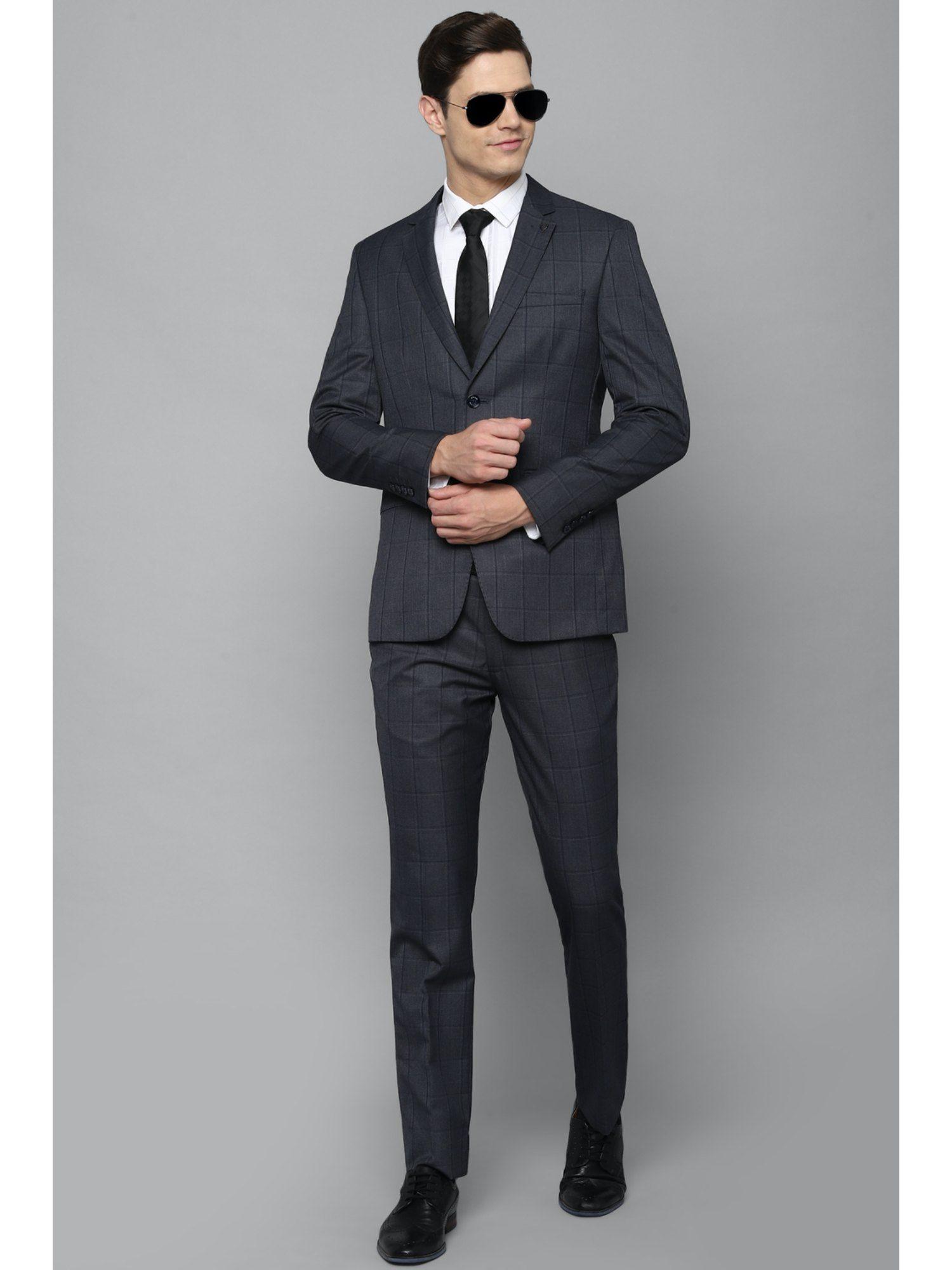 grey two piece suit