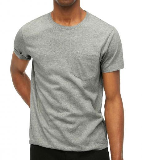 grey washed jersey pocket t-shirt