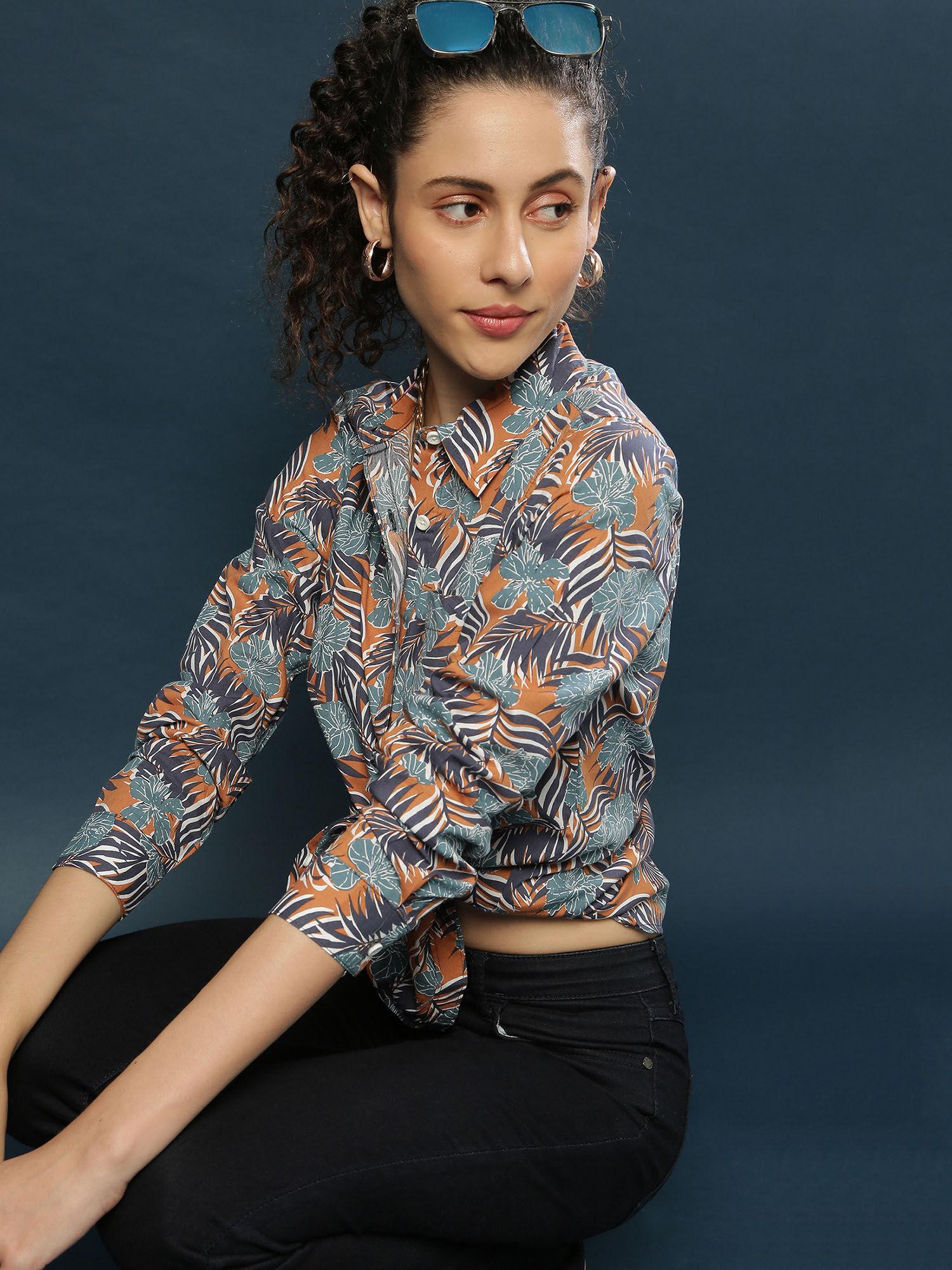 grey women checks design casula shirts